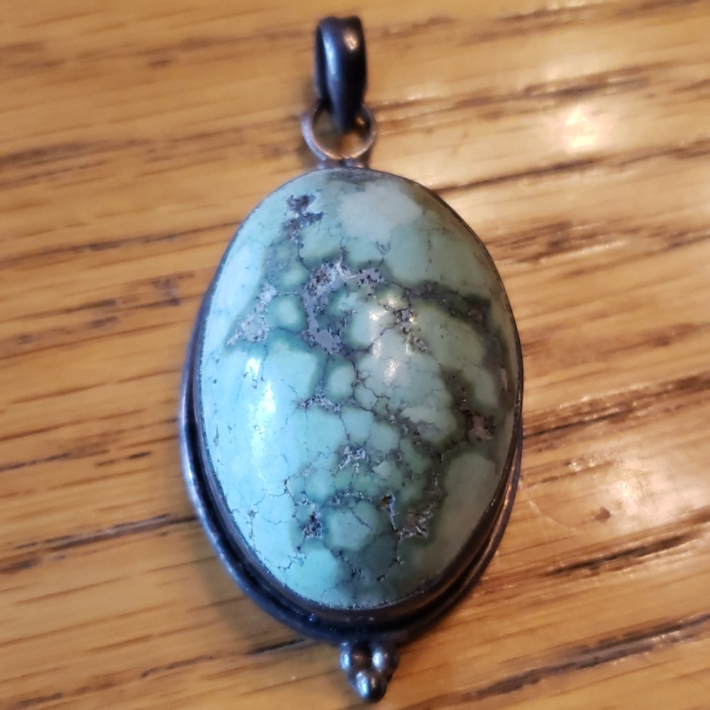 Turquoise and Silver Pendant